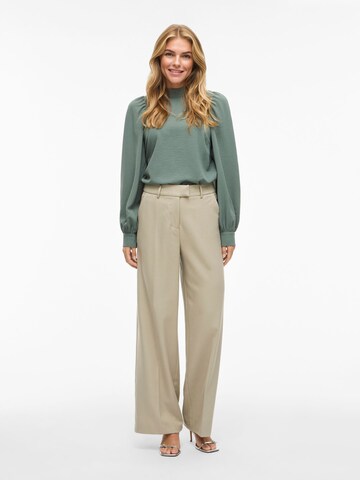 VILA Wide leg Trousers with creases 'VIKeep' in Beige