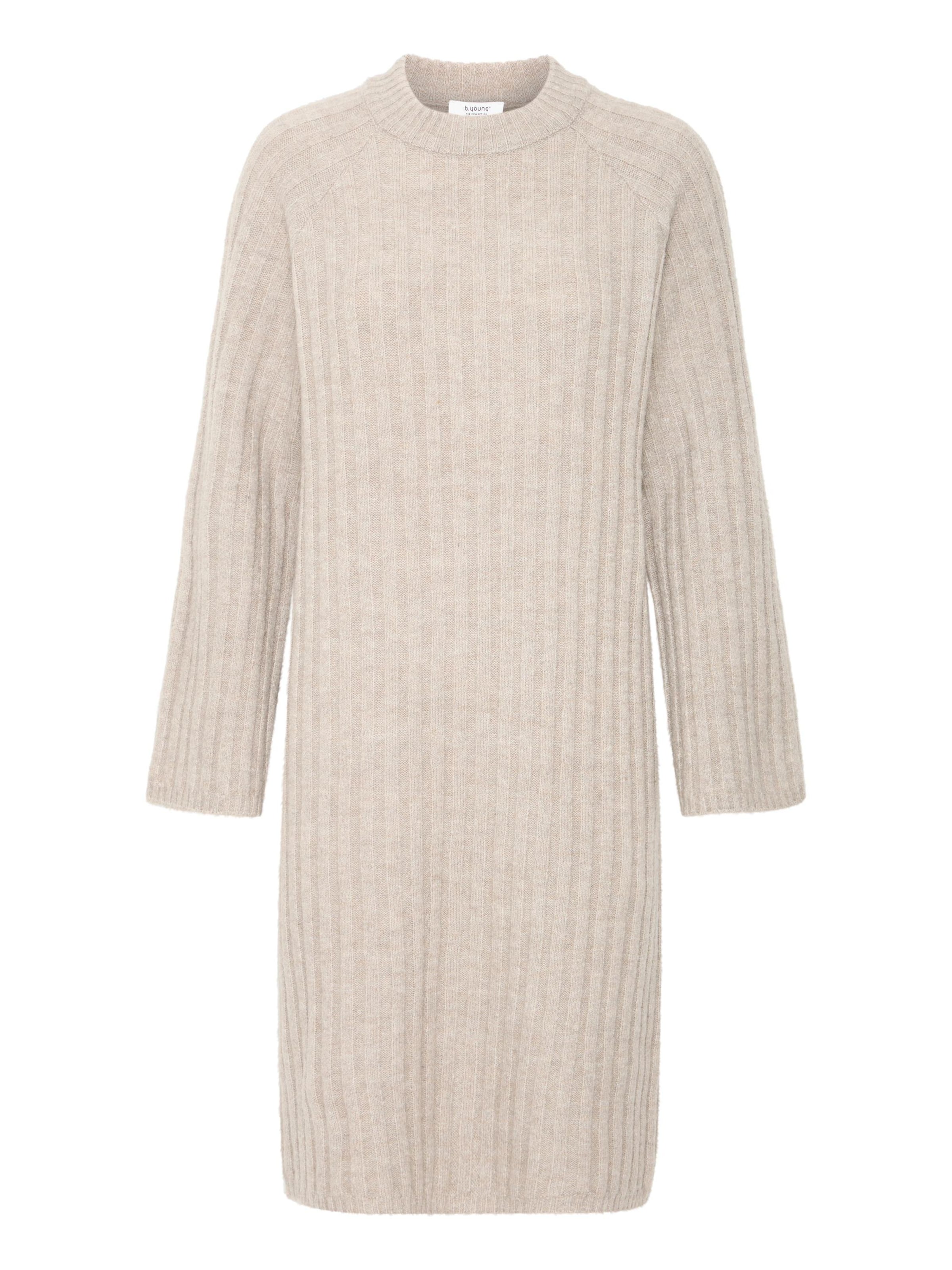 b.young Strickkleid in Grau: Vorderseite