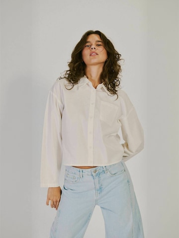 NORR Shirt ' Fraser ' in Wit: voorkant