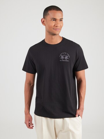 La Martina - Camiseta en negro: frente