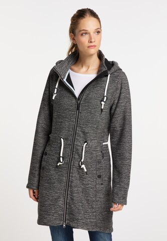 ICEBOUND Knitted Coat in Grey: front