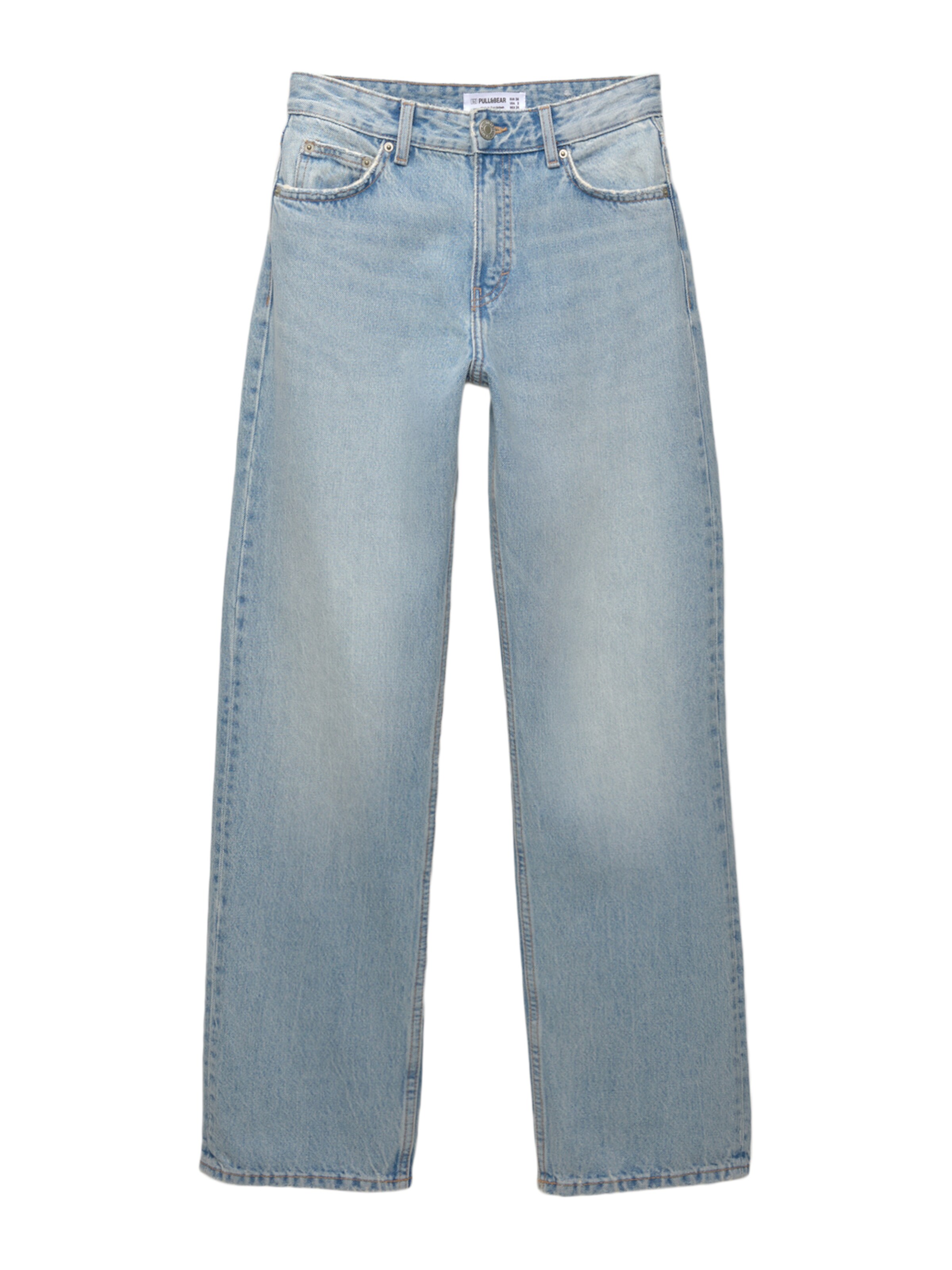 Pull&Bear Štandardný strih Džínsy - Modrá: predná strana