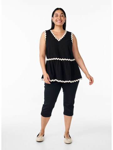 Zizzi Blusentop 'Mcinna' in Schwarz