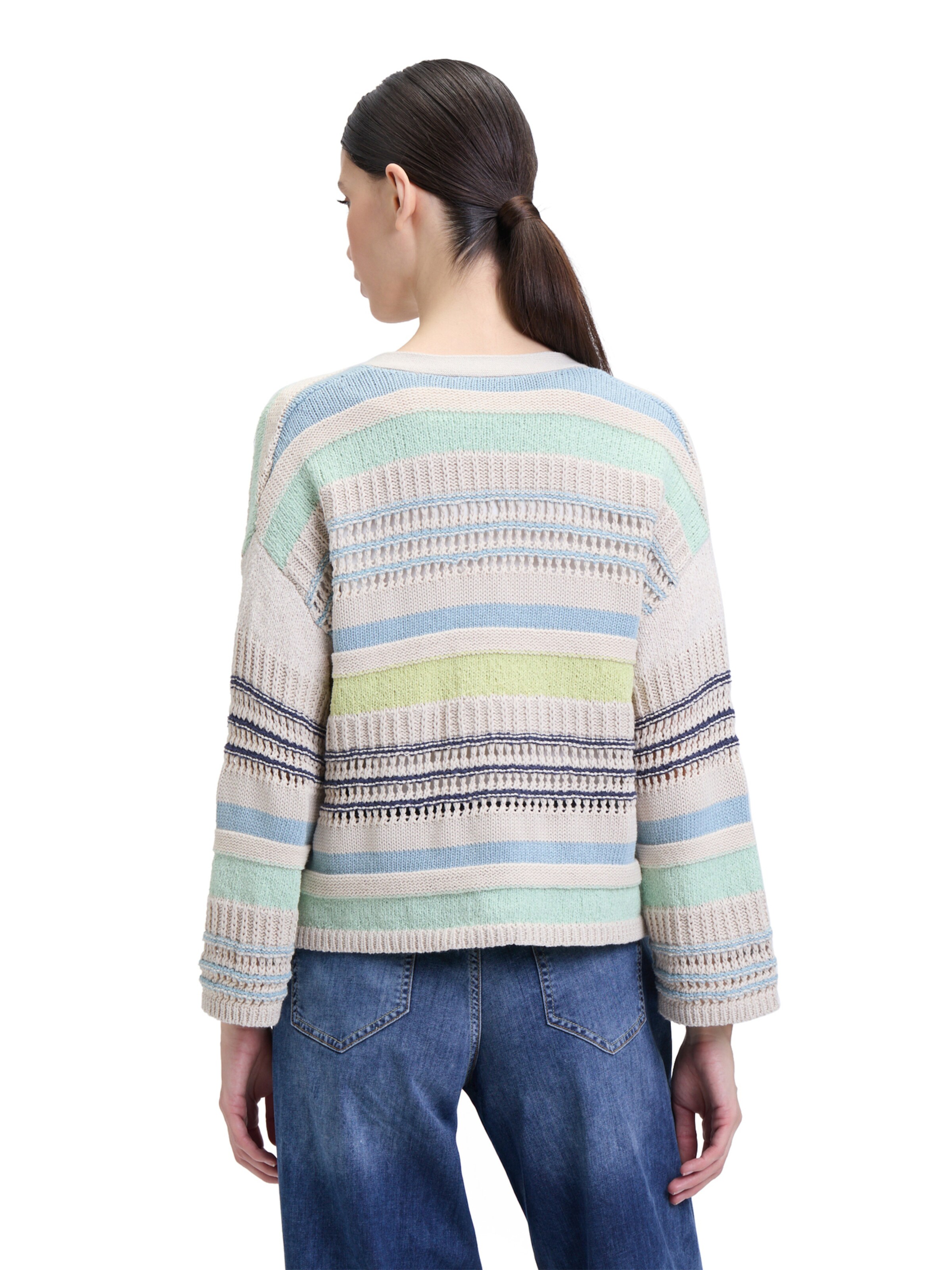 Cartoon Strickjacke in Mischfarben