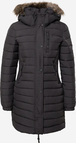 Superdry Winter coat 'Fuji' in Black: front