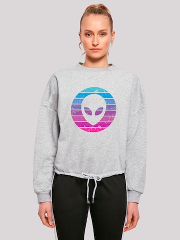 F4NT4STIC Sweatshirt 'Alien Kopf' in Grey: front