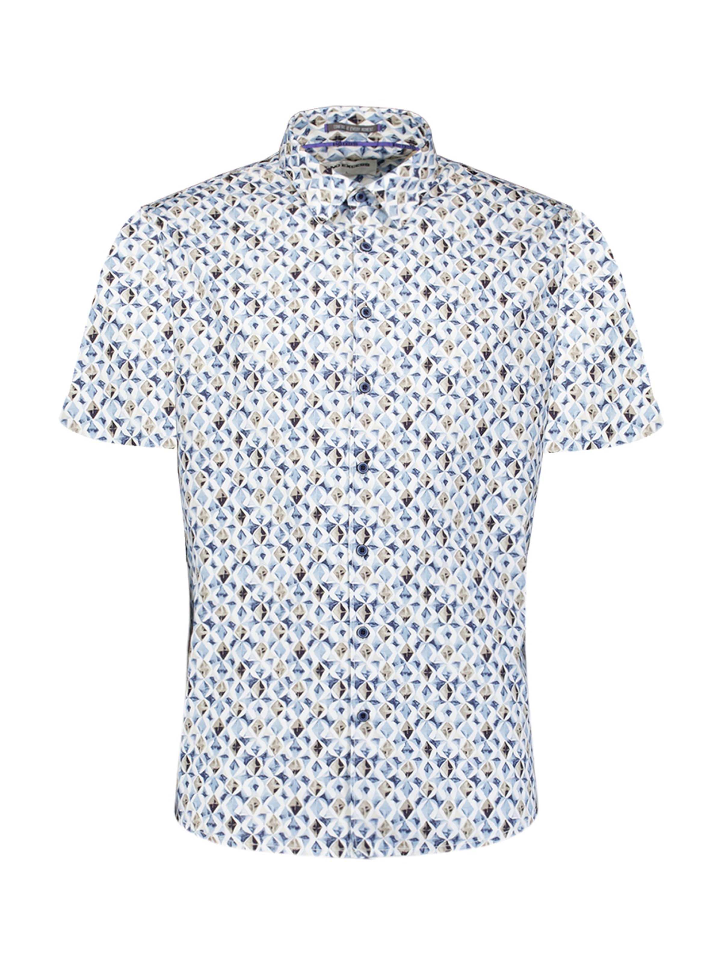 No Excess Regular Fit Hemd in Blau: Vorderseite