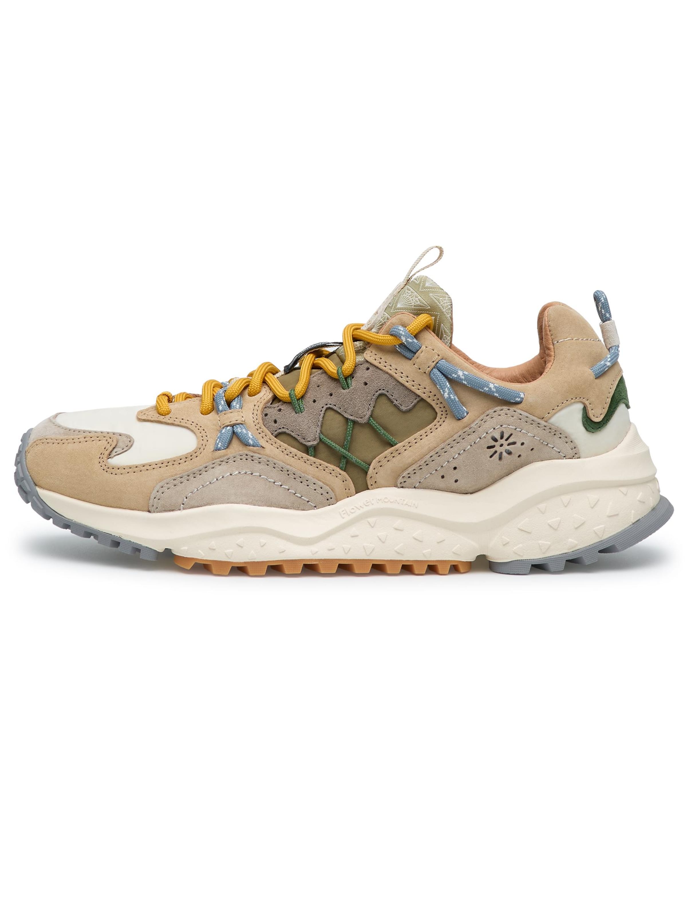 Flower Mountain Platform trainers 'YAMABUSHI UNI L.E.' in Beige: front