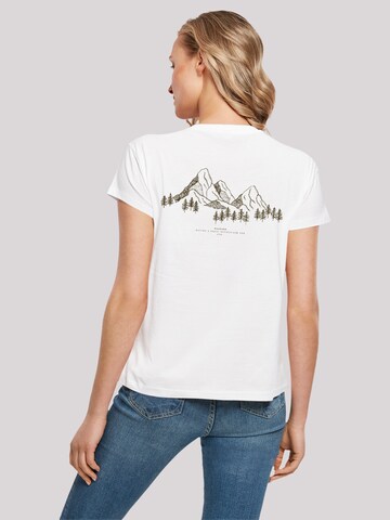T-shirt 'Mountain' F4NT4STIC en blanc
