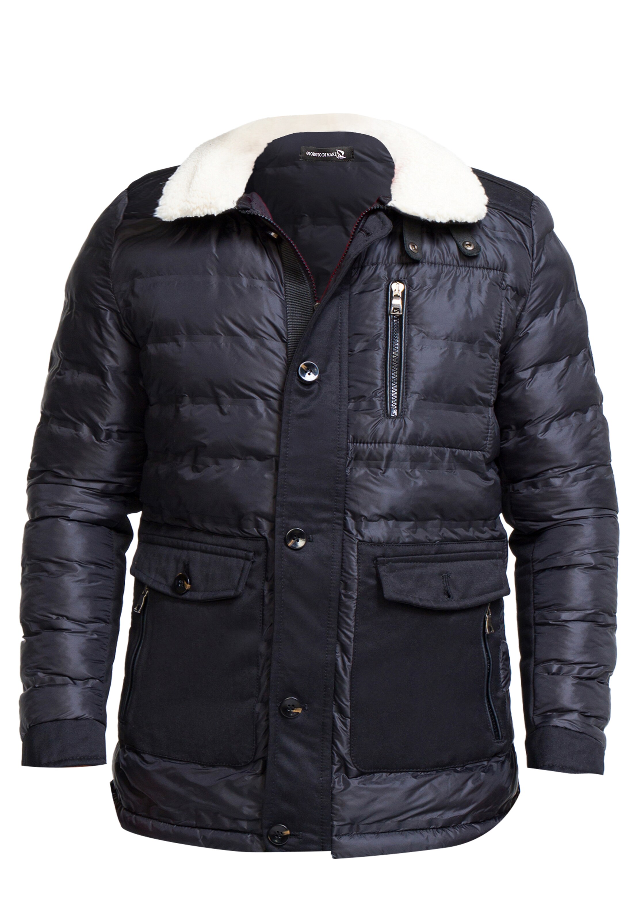 Veste mi-saison Giorgio di Mare en bleu : devant