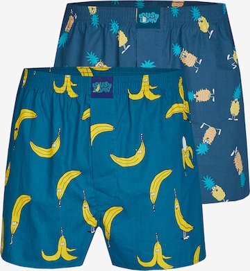 Lousy Livin Boxershorts 'Bana-Ananas' in Blau: predná strana