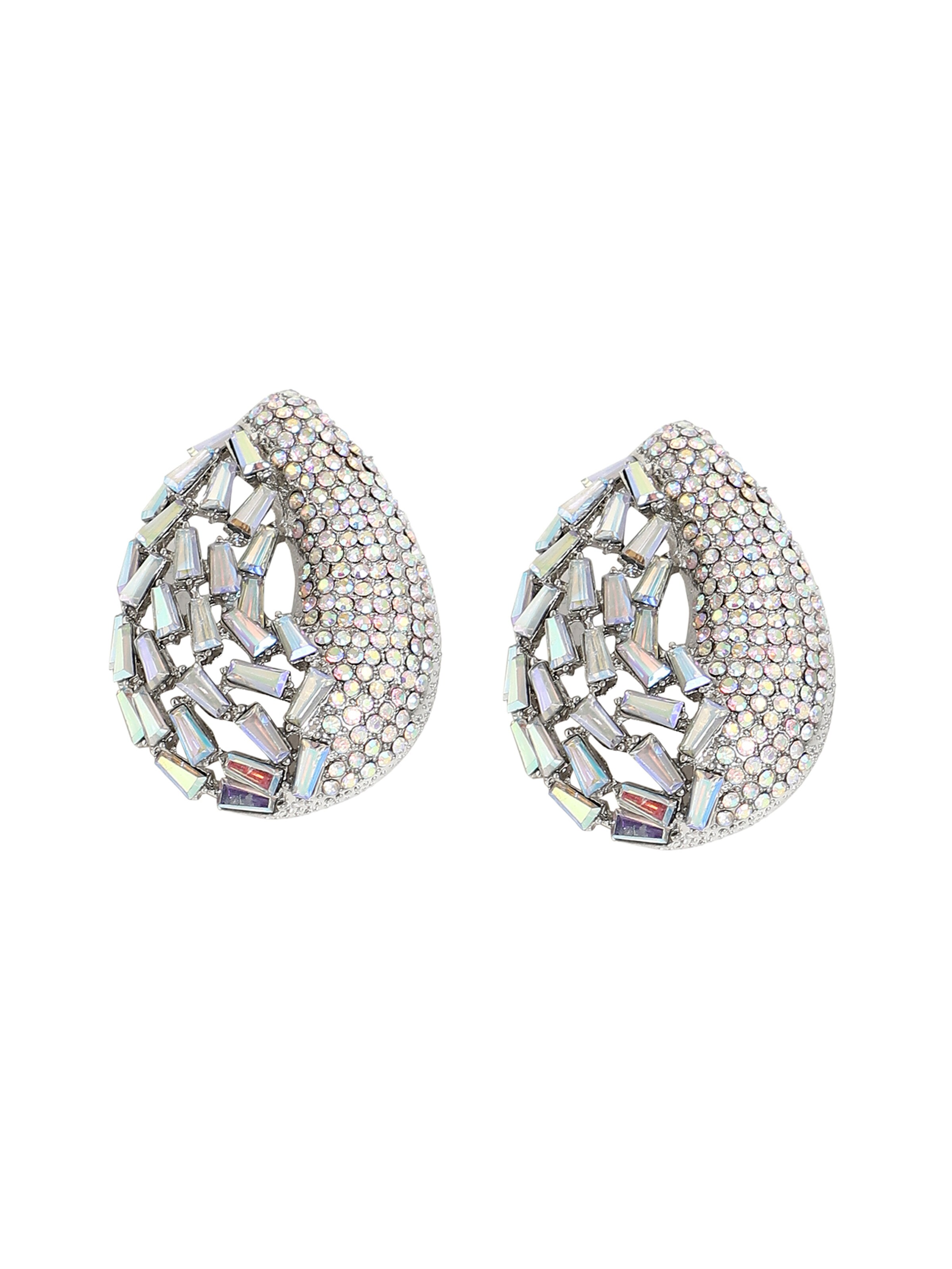 Boucles d'oreilles 'Iha' SOHI en argent : devant