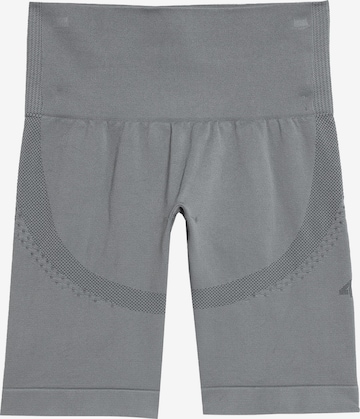 Skinny Pantalon de sport 4F en gris : devant