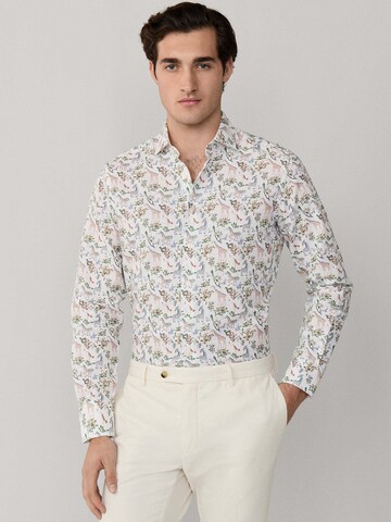 Hackett London Regular fit Overhemd 'Fauna' in Wit: voorkant
