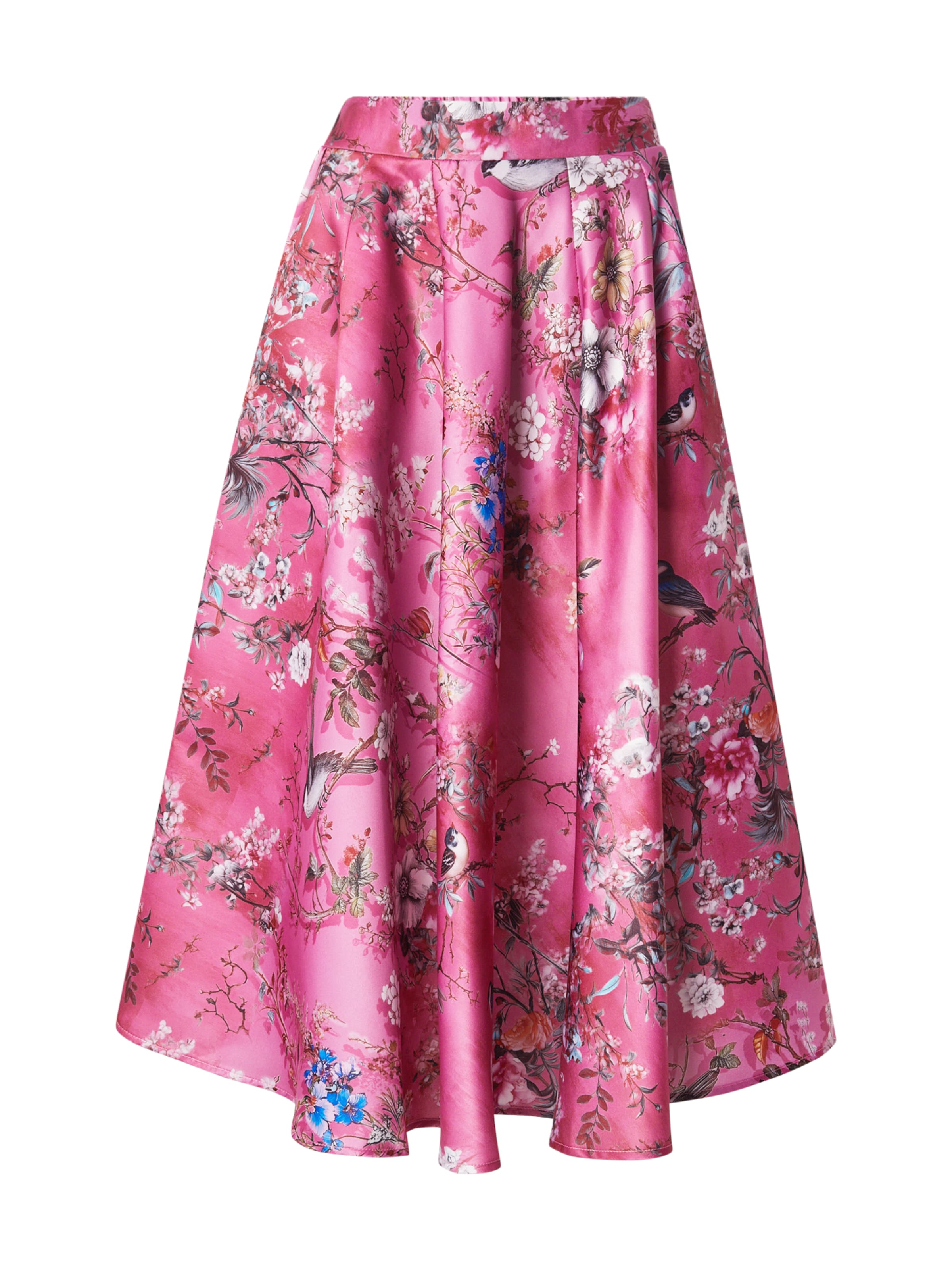 miss goodlife Jupe 'CHERRY BLOSSOM' en bleu / orange / rosé / blanc, Vue avec produit