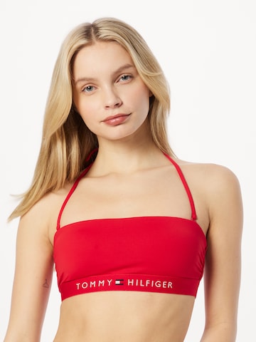 raudona Tommy Hilfiger Underwear „Bandeau“ tipo liemenėlė Bikinio viršutinė dalis: priekis