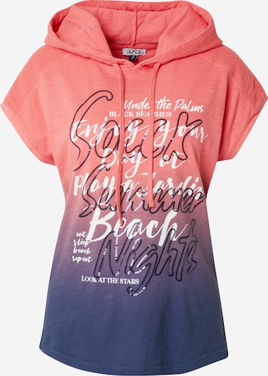 Soccx T-Shirt in navy / koralle / schwarz / weiß, Produktansicht