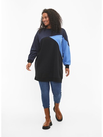 Zizzi Sweatshirt 'Kathleen' in Blau