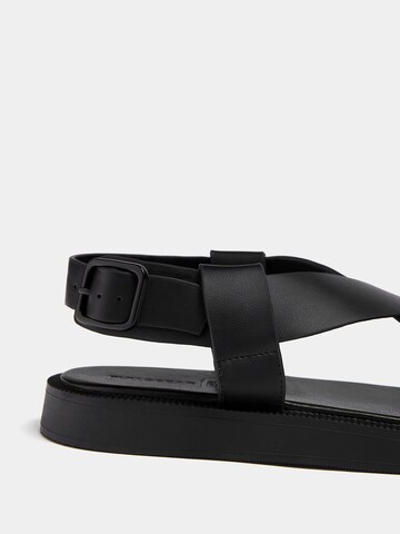 Pull&Bear Sandals in Black