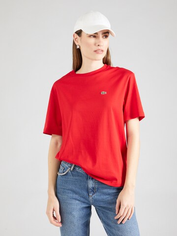 T-shirt LACOSTE en rouge : devant