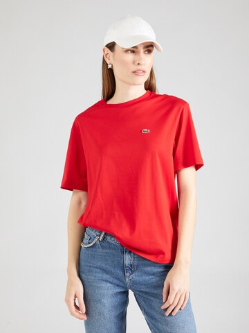 LACOSTE - Camiseta en rojo: frente