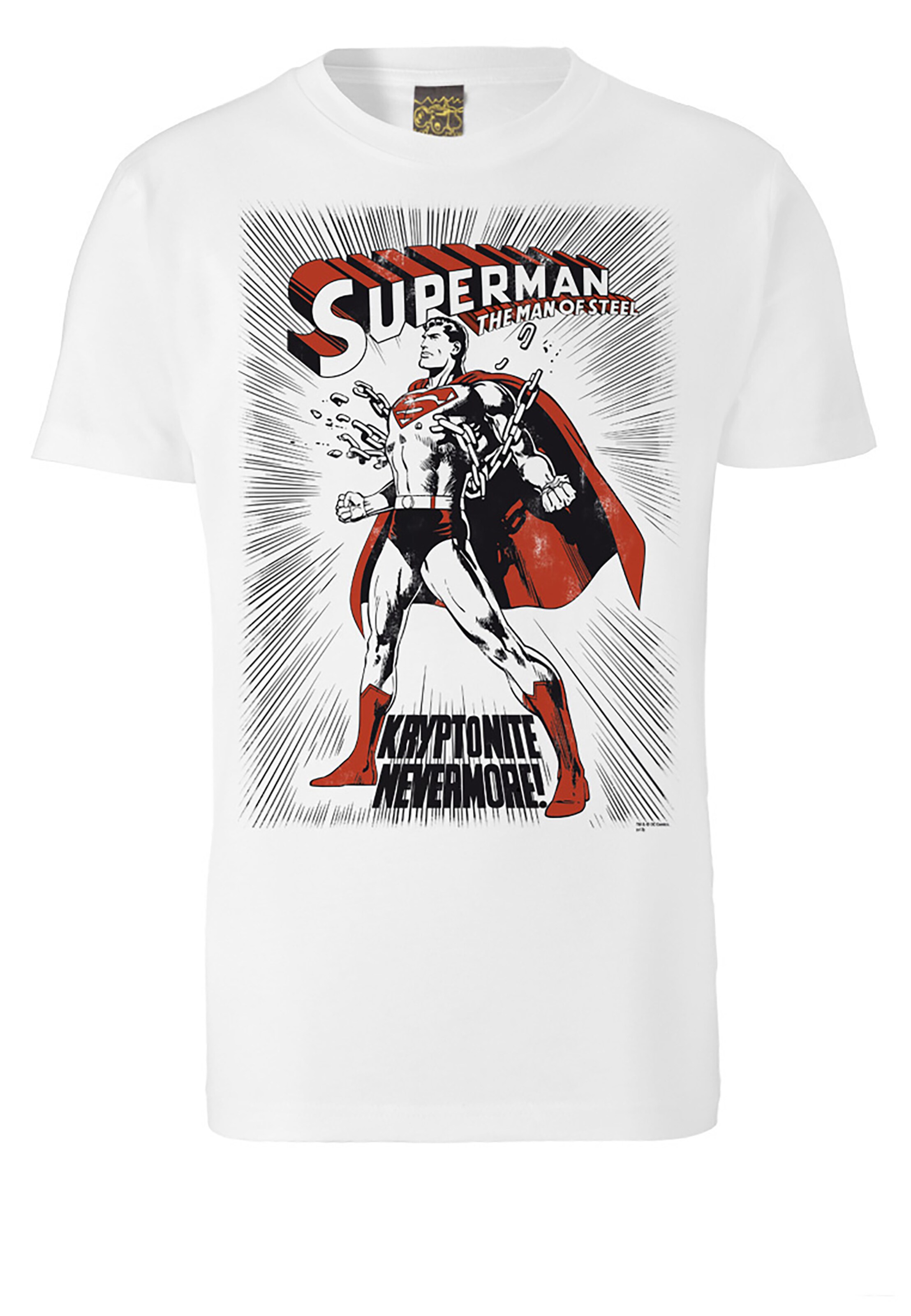LOGOSHIRT Shirt 'Superman Kryptonite' in White: front