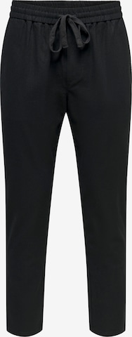 Pantaloni 'Linus' di Only & Sons in nero: frontale