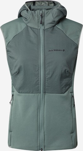 JACK WOLFSKIN Sportbodywarmer 'TASMAN' in Groen: voorkant