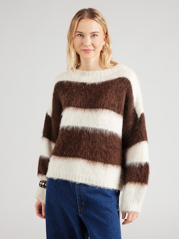 Zwillingsherz - Jersey en marrón: frente