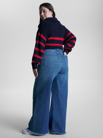 Tommy Hilfiger Curve Wide leg Jeans in Blauw