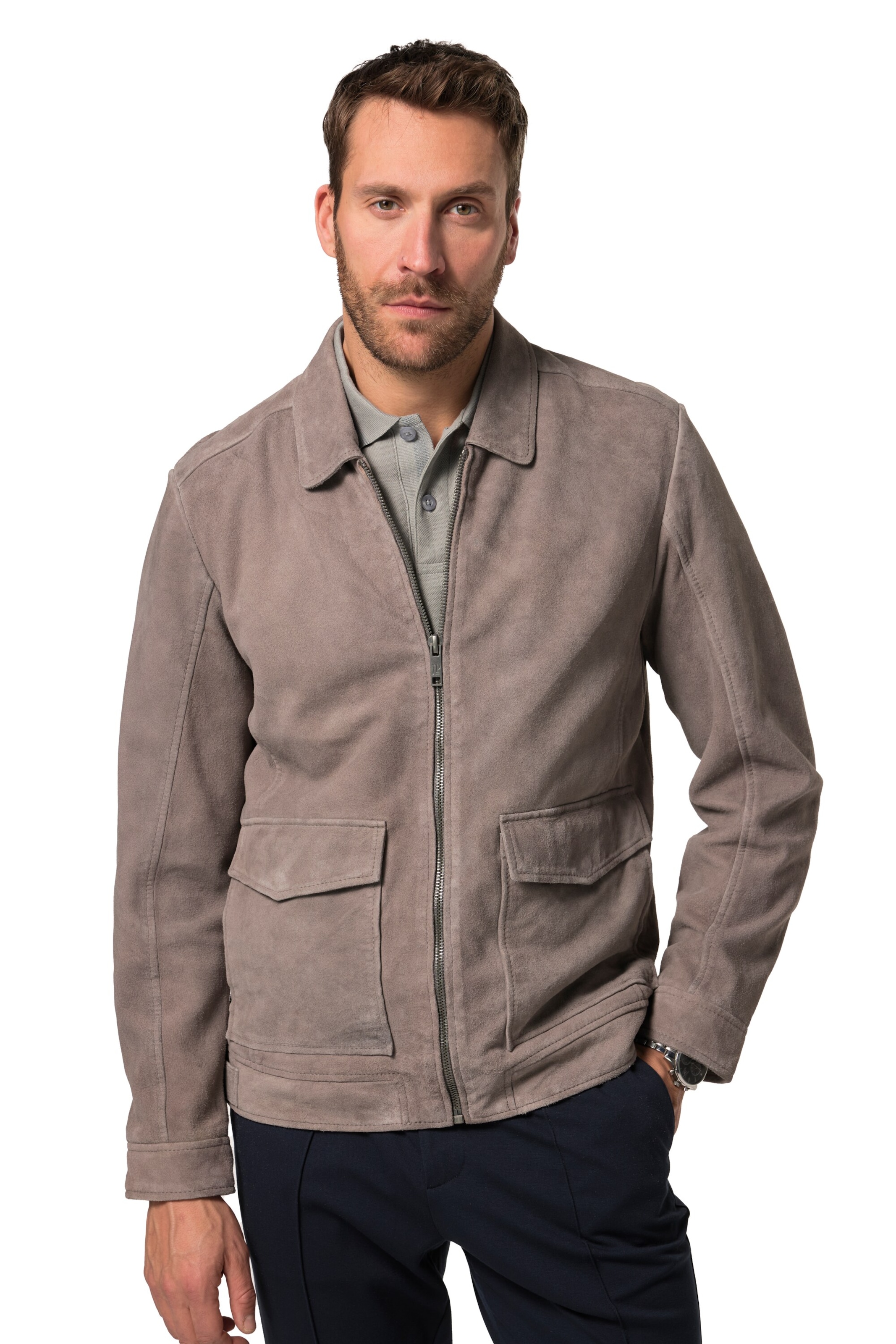 JP1880 Between-season jacket in Grey: front