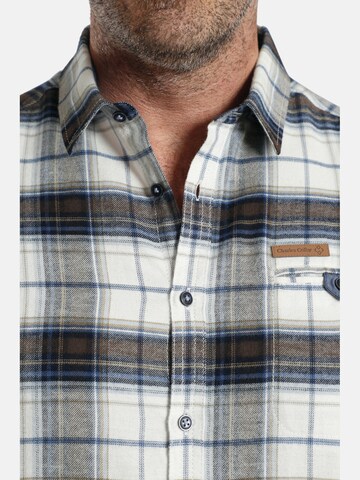 Charles Colby Comfort fit Button Up Shirt ' Duke Willow ' in Blue