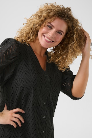 KAFFE CURVE Jurk 'Masia' in Zwart