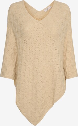 Cape 'Cria' Cream en beige : devant