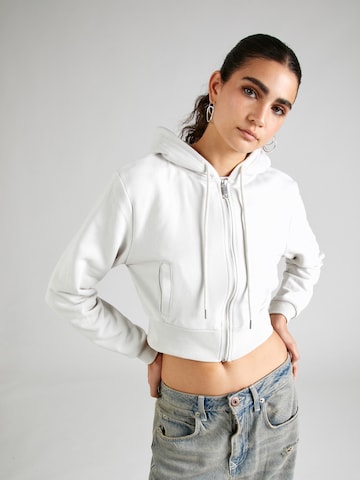 Cotton On Zip-Up Hoodie in White: front
