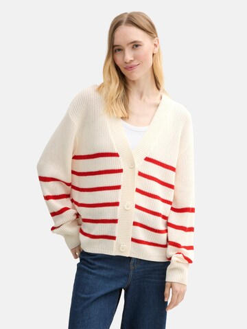 TOM TAILOR DENIM Knit Cardigan in Red: front