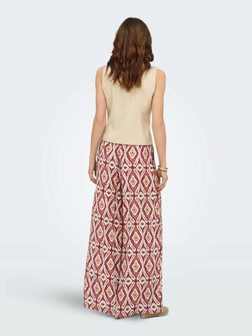 ONLY - Pierna ancha Pantalón 'ONLGINI MIKASI' en rojo