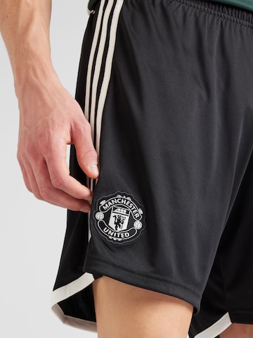 Regular Pantaloni sport 'Manchester United 23/24' de la ADIDAS PERFORMANCE pe negru