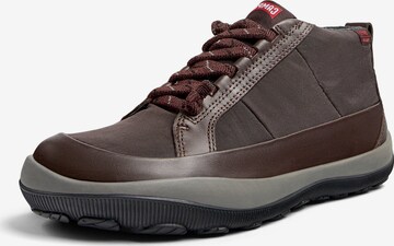 CAMPER Lace-Up Ankle Boots 'Peu Pista' in Brown: front