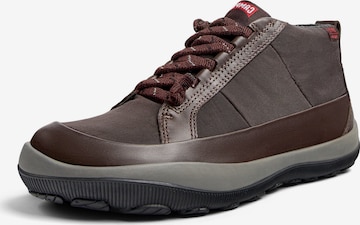 CAMPER Lace-Up Ankle Boots 'Peu Pista' in Brown: front