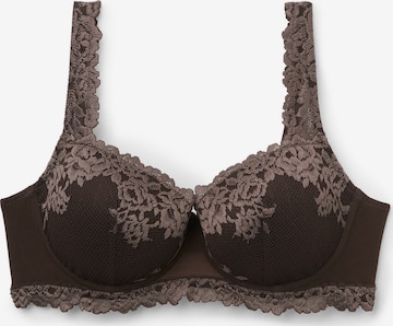INTIMISSIMI Balconette Bra 'Sofia Pretty Flowers' in Brown: front