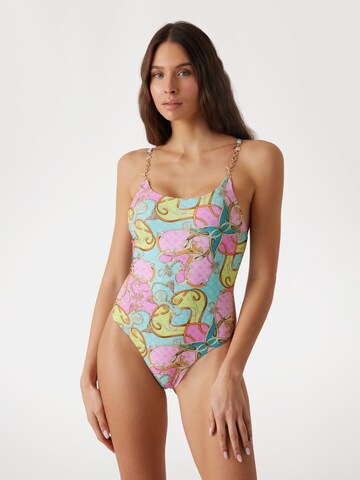 GUESS Bralette Swimsuit in Mixed colors: front