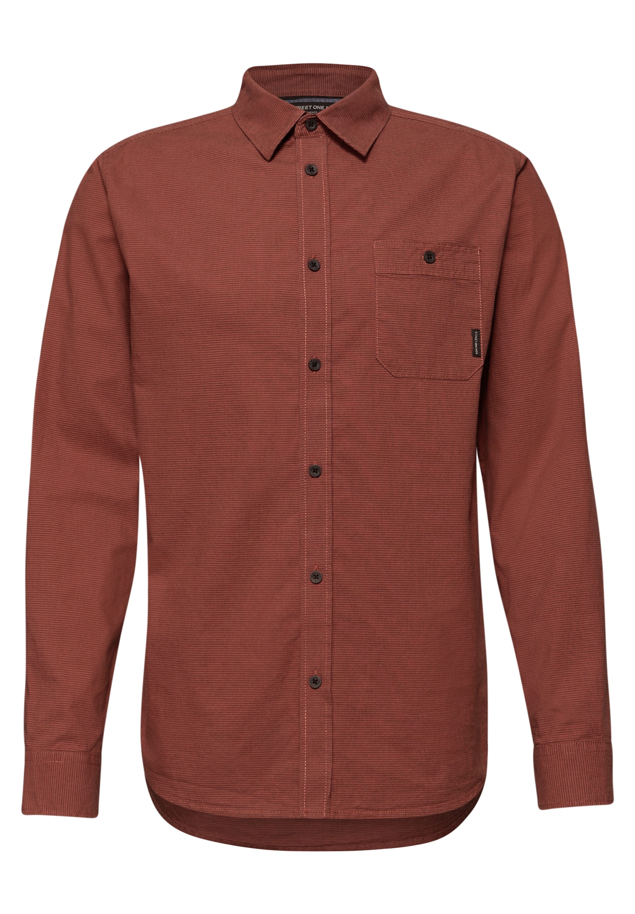 Street One MEN Regular Fit Hemd in Rot: Vorderseite