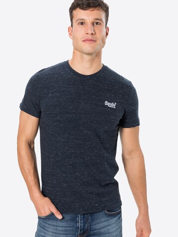 Effilé T-Shirt Superdry en bleu : devant