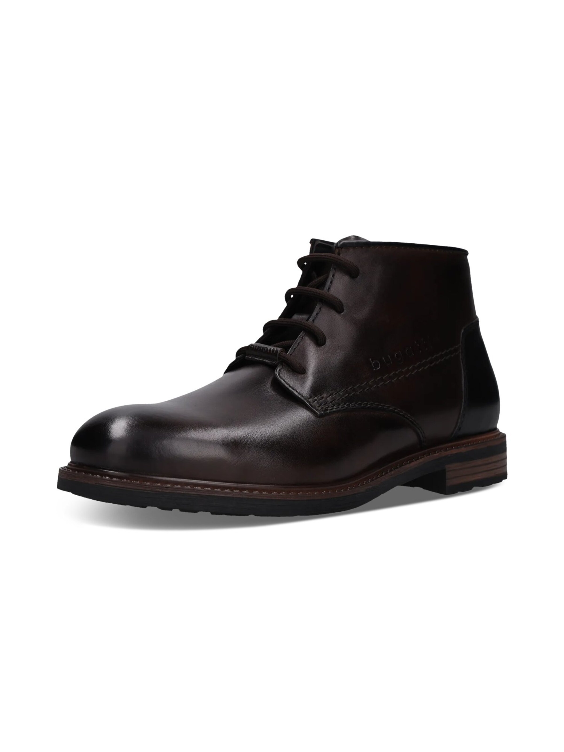 Boots stringati di bugatti in marrone: frontale
