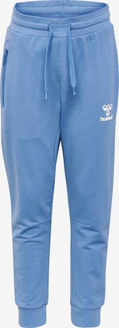 Hummel Regular Workout Pants in Blue: front