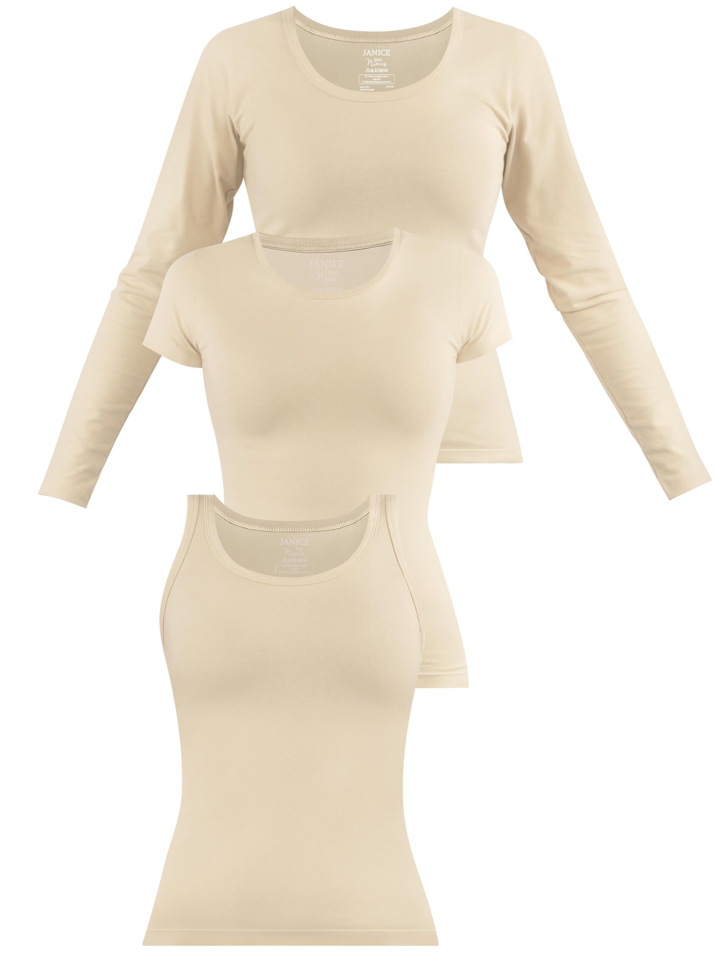 Janice - Camiseta en beige: frente