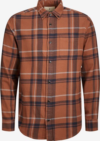 JACK & JONES Skjorta 'Brook' i brun: framsida