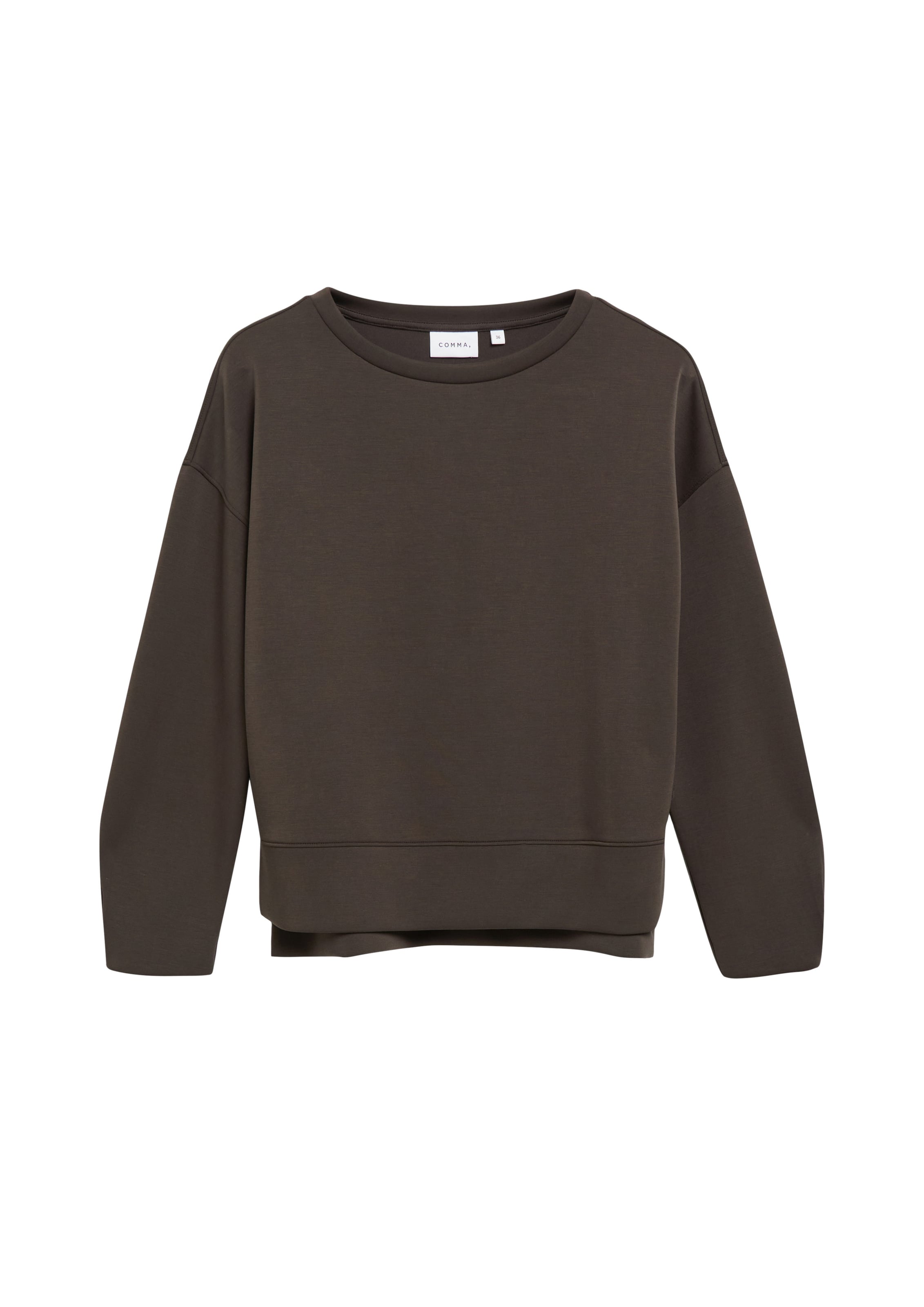 COMMA Sweatshirt in Bruin: voorkant