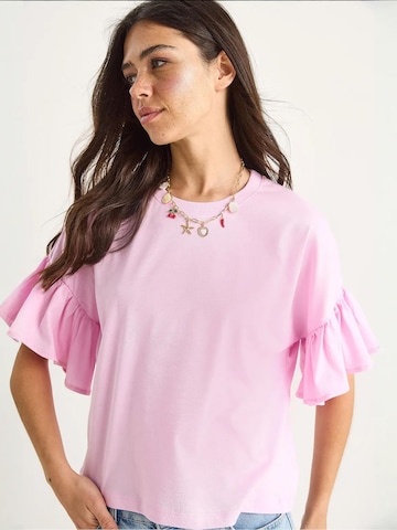 T-shirt Bianco Lucci en rose